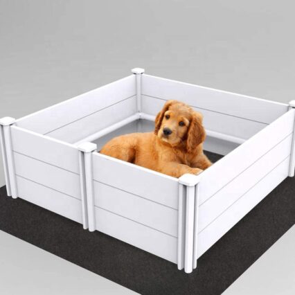 Large PVC Whelping Box for puppies.1.15 meter x 1.15 meter x .48