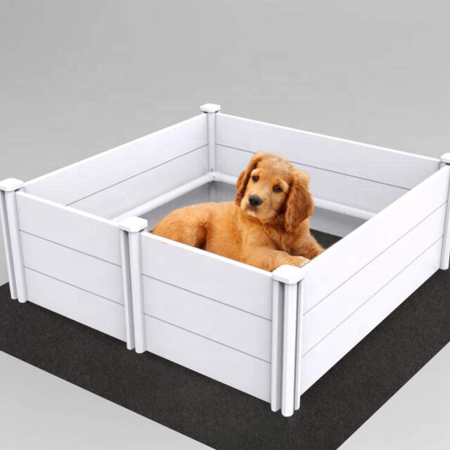 Large PVC Whelping Box for puppies.1.15 meter x 1.15 meter x .48