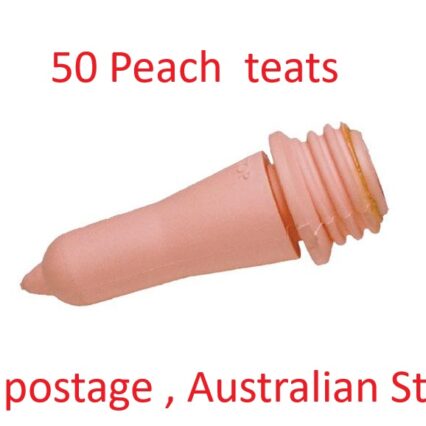 50 Peach teats for calf feeders