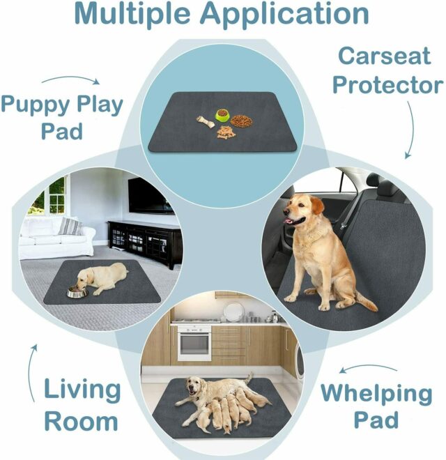 Washable Pee Mat for puppy play pen/ Whelping box/ Medium size 107 cm x 71  cm - Image 9