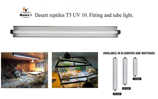 24 WATT/ 2 Feet Reptile T5 UVB Fitting and Tube light