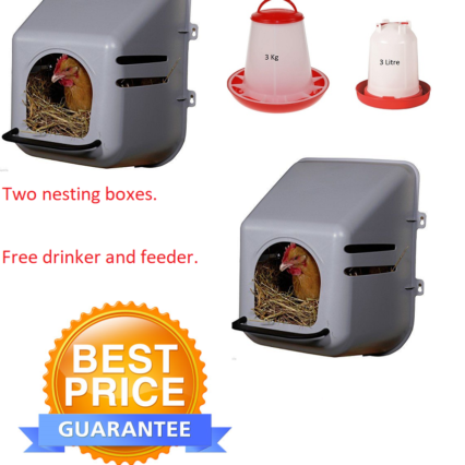 X2 Wall mounted poultry nest